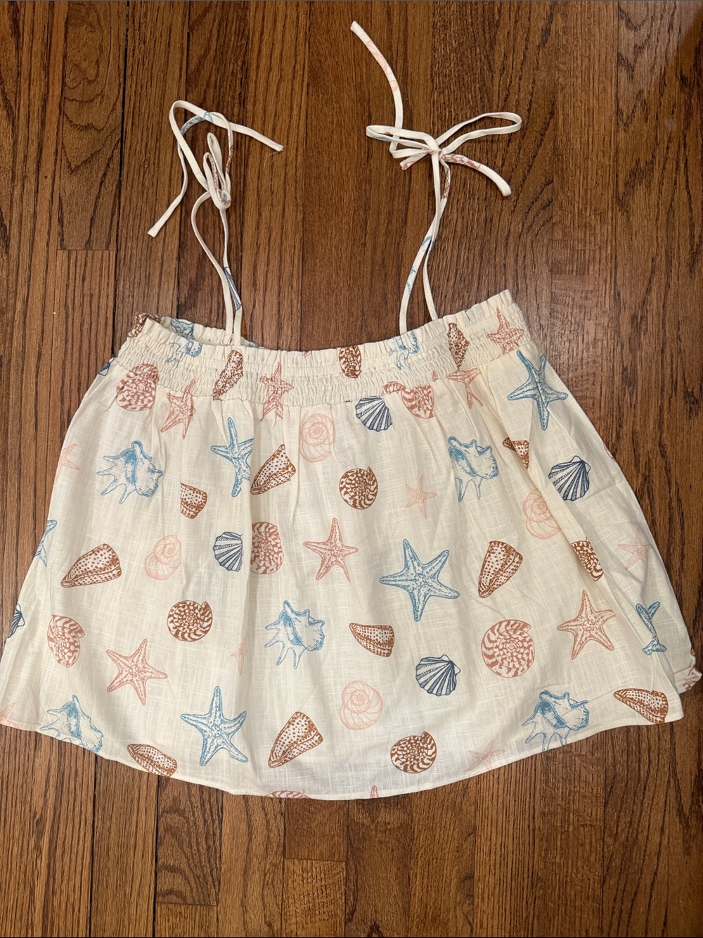 LOFT Cream Shell & Starfish Print Kids Swim Coverup